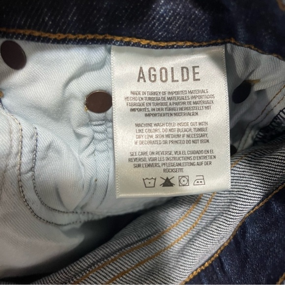 Agolde Sophie Mid Rise Skinny Cropped Jeans Dark Wash Size 27 Style A018-1256 - Picture 8 of 9